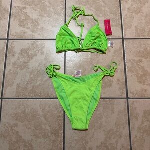 NWT neon green bikini set
